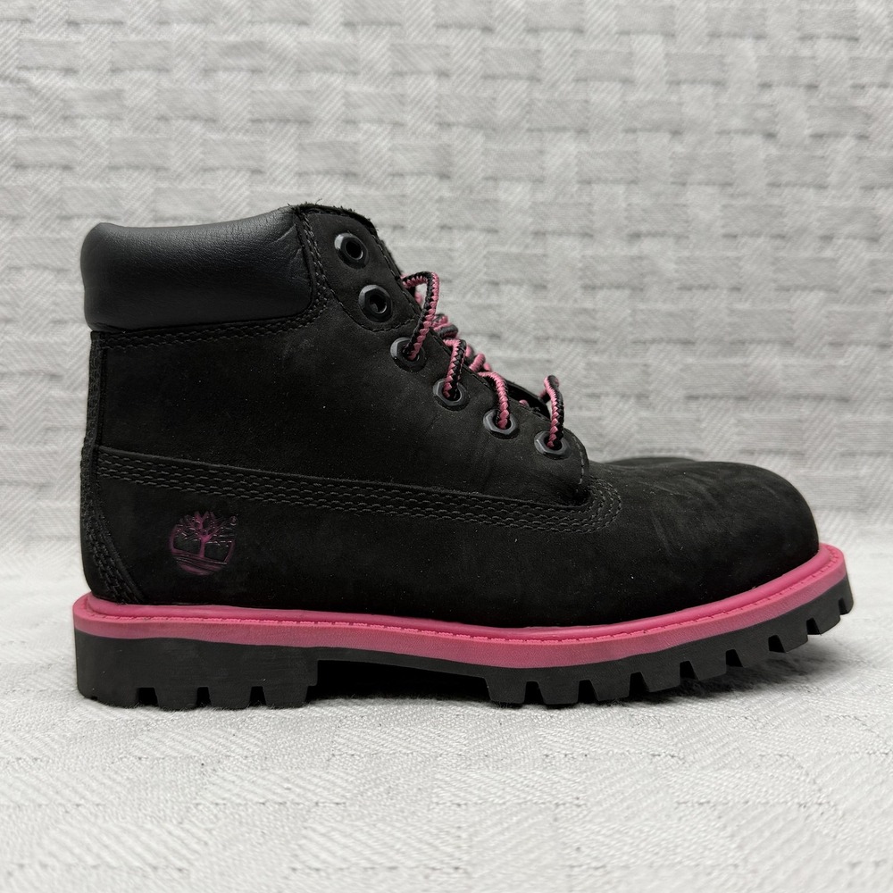 Timberland Junior's 6-inch Premium Waterproof Boot Pink Size 12